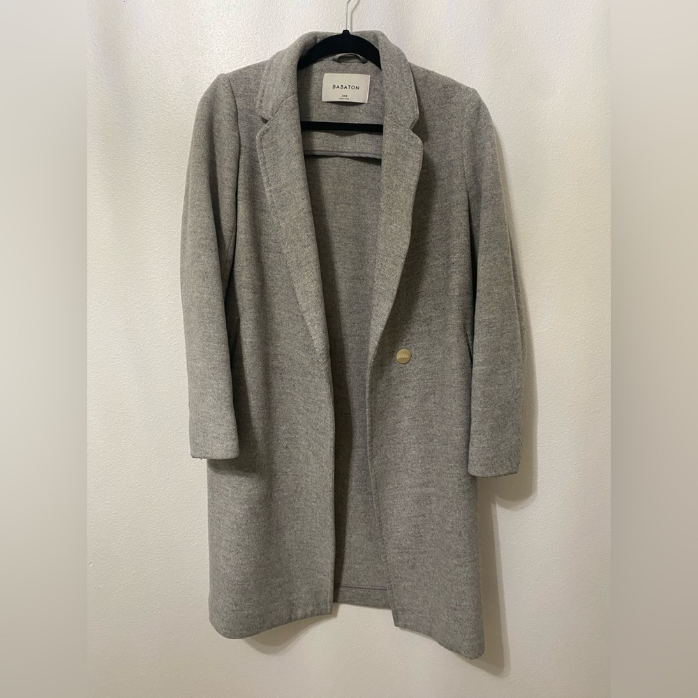Babaton grey trench coat